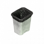 プラスチック製ゴミ箱（白・空）