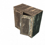 古いカップボード（開）