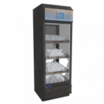 飲料用の冷凍庫(左、空、閉、破損)