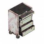 キャスター付きツールボックス（灰・開放）