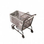 空のショッピングカート（白）