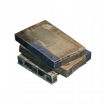 電子機器保管パレット（倒れたテレビ）