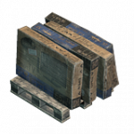 電子機器保管パレット（直立したテレビ）