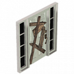 住宅用室外ドア（白・サイド照明・シングル）