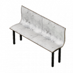 ファーストフードのボックスベンチ（白）