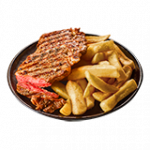 ステーキとジャガイモの食事