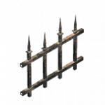 錬鉄製フェンス（スパイク付き・中心）