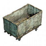 空の洗濯物カート