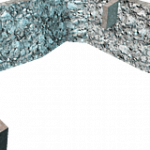 コンクリート床トラップブロック 3×3（破損）