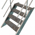 = 手すりつき金属製階段（罠） = ランダムヘルパー