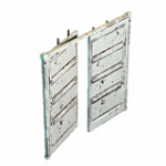 shippingContainerDoorCrackedOpenWhite