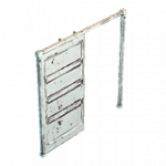 shippingContainerDoorLeftOpenWhite