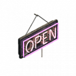 看板: オープン（壁・チェーン）