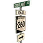 道路標識「コートランド AZ 260 左へ」