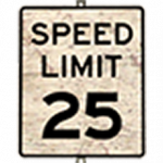 道路標識「速度制限25」