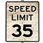 道路標識「速度制限35」