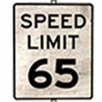 道路標識「速度制限65」