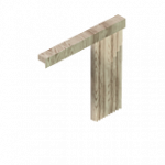 バーチカルブラインド（ライトオーク・上部・オープン・右）