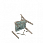 木製の椅子（破損）