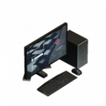 モニター（キーボード・マウス・PC・スクリーン2）